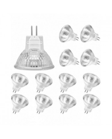 Ampoules halogènes Mr11 (paquet de 12), lampe halogène Gu4 12v 20w, couvercle en verre d’ampoule à intensité [...]