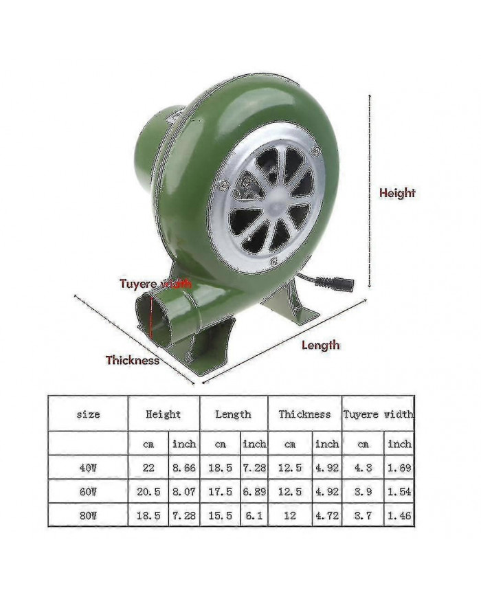 Ventilateur de barbecue puissant, Charbon de bois, Cheminée, Démarreur de barbecue, Ventilateur, Ventilateur, Fer [...]