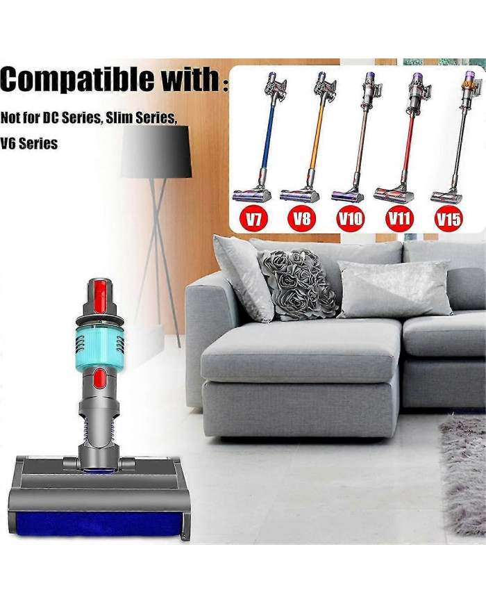 Brosse de lavage pour vadrouille électrique V7 V8 V10 V11 V15 humide et sèche avec lumière verte Nettoie et sèche [...]