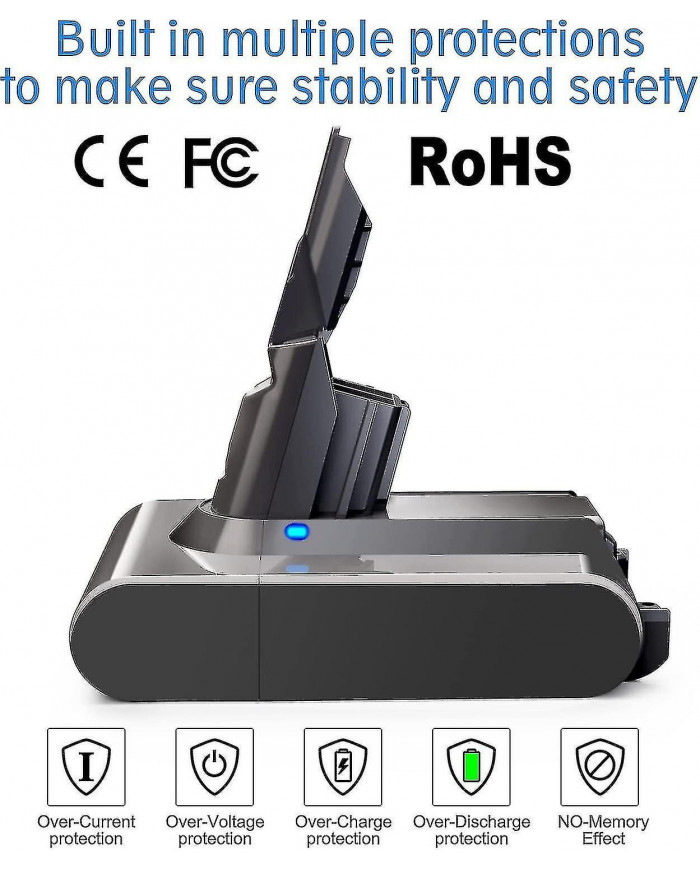 V7 Batterie 21.6V 4600mah Compatible V7 Animal V7 Hepa V7 Motorhead Pro V7 Trigger V7 Car