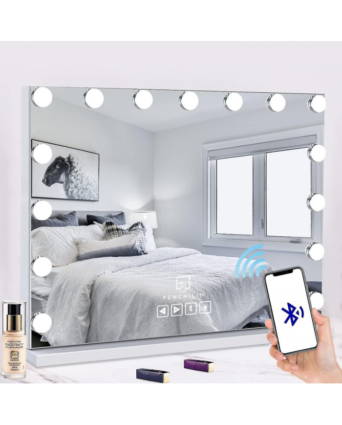 Bebetter Hollywood Mirror Usb Makeup Lights Éclairé 10 Ampoules 3 Modes d’éclairage Table Murale Cosm Uniquement Y [...]