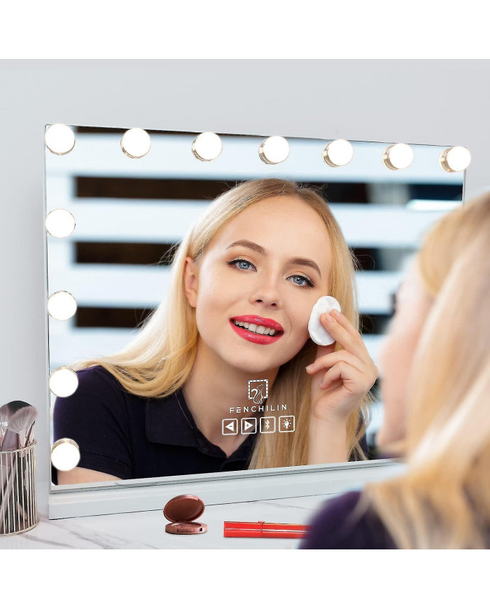 Bebetter Hollywood Mirror Usb Makeup Lights Éclairé 10 Ampoules 3 Modes d’éclairage Table Murale Cosm Uniquement Y [...]