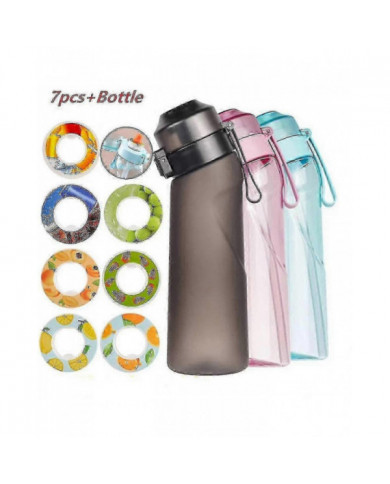 Bouteille d’eau aromatisée avec 7 dosettes de saveur Bouteille d’eau d’air givrée noire 650 ml Tasse d’eau pour [...]