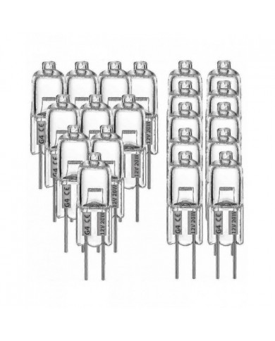 20 Pcs G4 Halogen Bulbs,20w 12v Halogen Light Bulbs 2 Pin Clear Lamp Bulb,for Cooker Lighting,signa