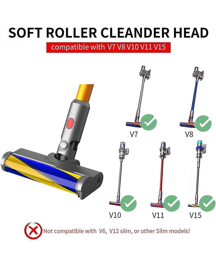 Pour les accessoires de tête d’aspirateur V7 V10 V11 V15 avec lumière de détecteur de poussière, pièces de tête de [...]
