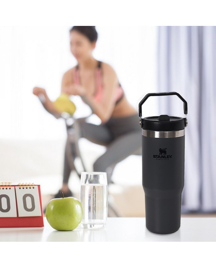 Gobelet de paille de 30 oz en acier inoxydable Tasse isolée sous vide Tasse thermique de grande capacité étanche pour