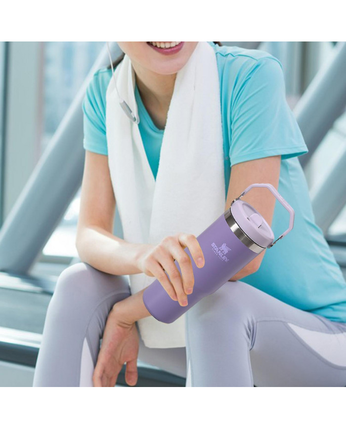 Gobelet de paille de 30 oz en acier inoxydable Tasse isolée sous vide Tasse thermique de grande capacité étanche pour