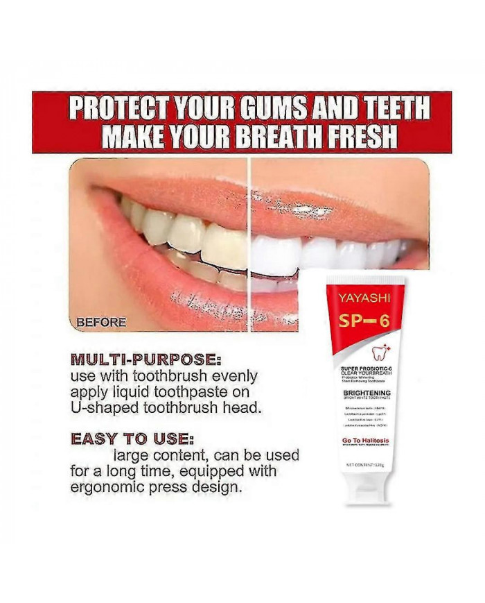 3pcs SP-6 Dentifrice Blanchissant Probiotique