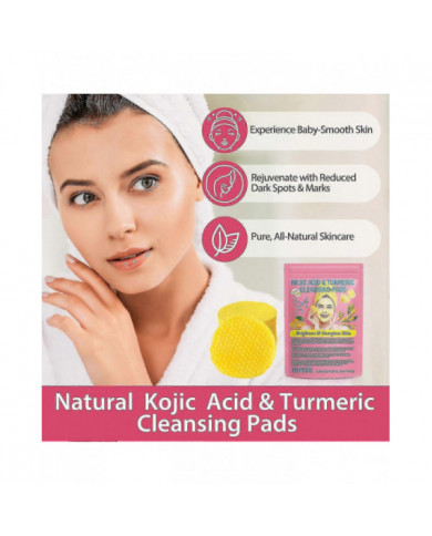 40-160pcs Curcuma Acide Kojique Exfoliant Nettoyant Tampons Doux Nettoyant Visage Outil Fournitures De Soins Du Visage