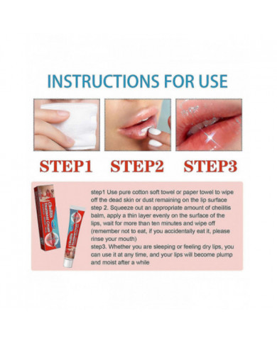 20g Baume à lèvres Crème de traitement de la chéilite Enlever l’huile foncée Hydratant les lèvres Réparateur Anti- [...]