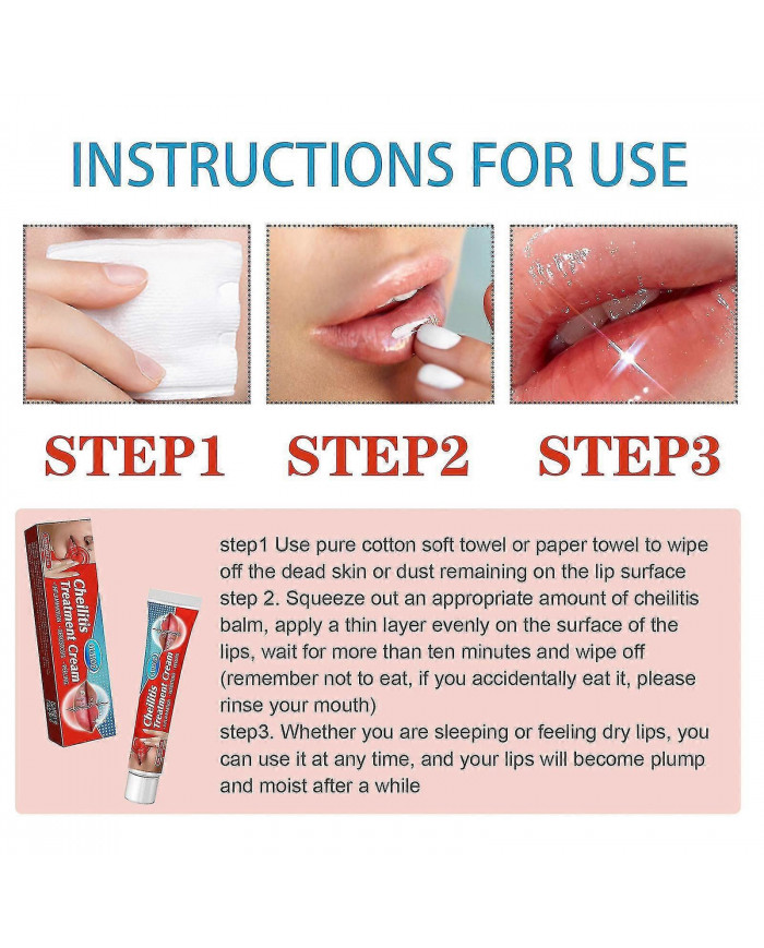 20g Baume à lèvres Crème de traitement de la chéilite Enlever l’huile foncée Hydratant les lèvres Réparateur Anti- [...]