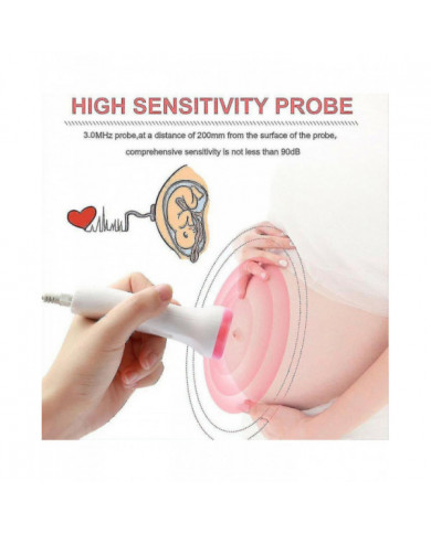 Doppler fœtal à ultrasons Détecter le taux de rythme cardiaque de bébé Moniteur prénatal