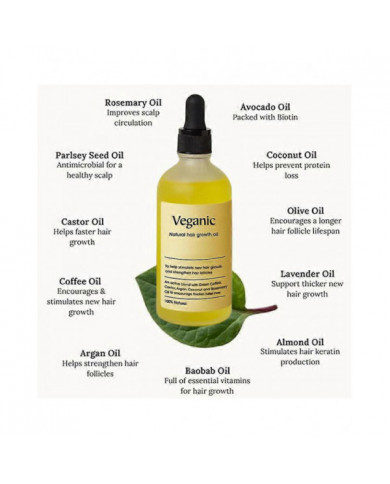 Huile de croissance des cheveux naturelle végétalienne,Huile de croissance des cheveux végétalienne,Huile [...]