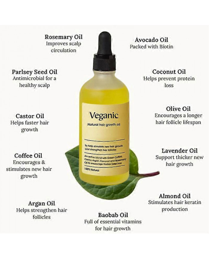 Huile de croissance des cheveux naturelle végétalienne,Huile de croissance des cheveux végétalienne,Huile [...]