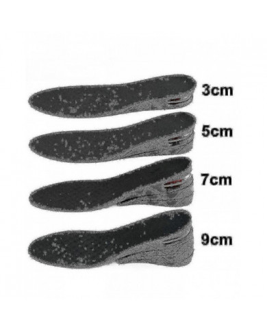 Semelle intérieure invisible pour l’augmentation, de 3 cm à 9 cm, coussin d’accentuation, réglable