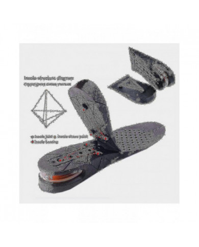 Semelle intérieure invisible pour l’augmentation, de 3 cm à 9 cm, coussin d’accentuation, réglable