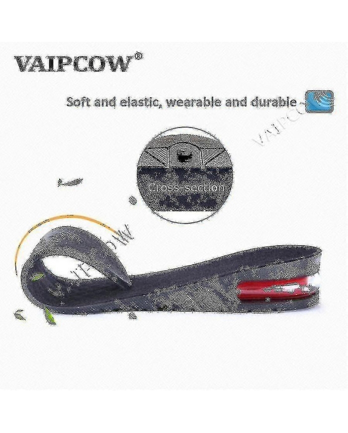 Semelle intérieure invisible pour l’augmentation, de 3 cm à 9 cm, coussin d’accentuation, réglable