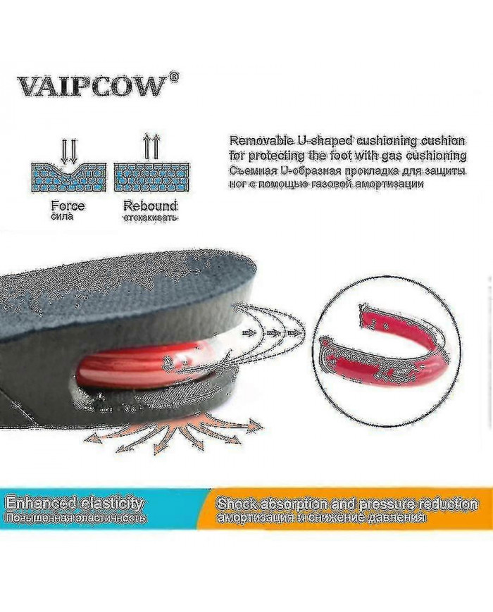 Semelle intérieure invisible pour l’augmentation, de 3 cm à 9 cm, coussin d’accentuation, réglable