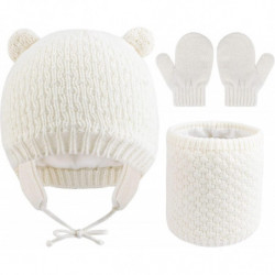 Kids Winter Warm Beanie Hats Snood Gloves Set, 3 In 1 Thicken Fleece Thermal Gift