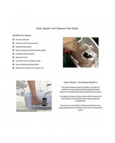 Ionic Foot Spa Détoxifie Et Nettoie À La Maison - Machine Ionique Detox Foot Spa Pour Détoxifier Votre Corps Et