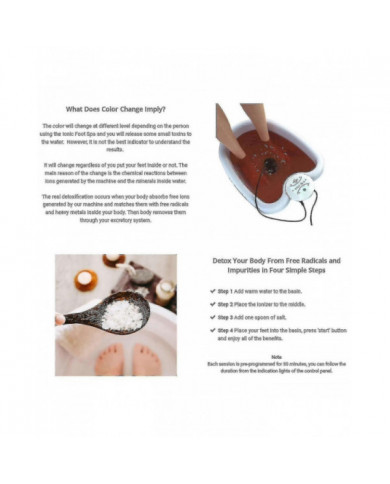 Ionic Foot Spa Détoxifie Et Nettoie À La Maison - Machine Ionique Detox Foot Spa Pour Détoxifier Votre Corps Et