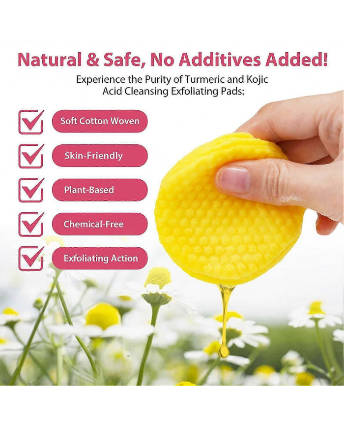 40-160pcs Curcuma Kojic Exfoliant Pads Outil Visage Soins du Visage