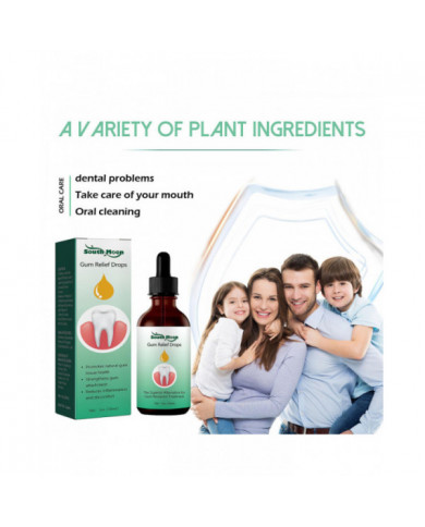 1 pcs Gouttes de repousse de la gomme, Rince-bouche liquide Natural Gum Restore, Gel de thérapie des gencives [...]