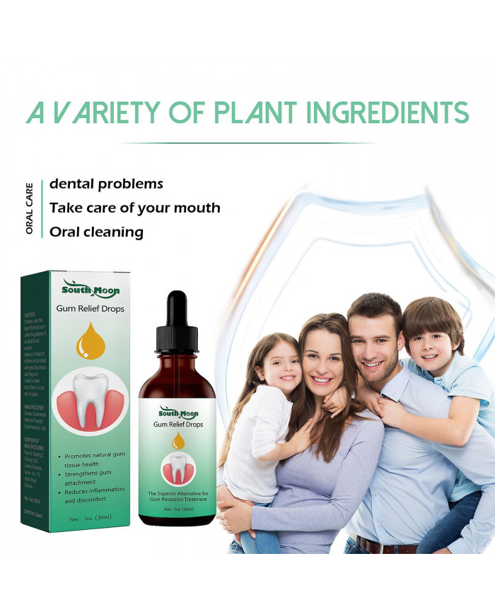 1 pcs Gouttes de repousse de la gomme, Rince-bouche liquide Natural Gum Restore, Gel de thérapie des gencives [...]
