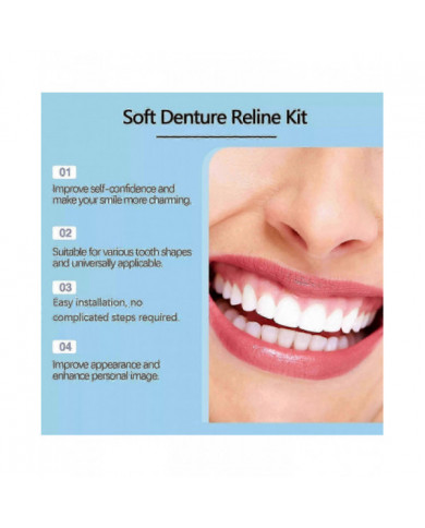 Fit Denture Silicone Reline Kit Soft Denture Regarnissage Pour Hommes Et Femmes