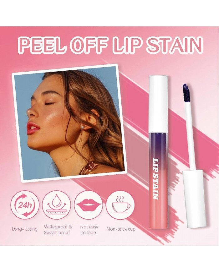 3Pcs Teinture à lèvres, Peel Off Lip Liner Tattoo - Longue durée, imperméable à l’eau et résistant au transfert [...]