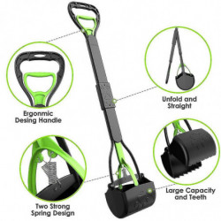 Long Handle Portable Pet Pooper Scooper