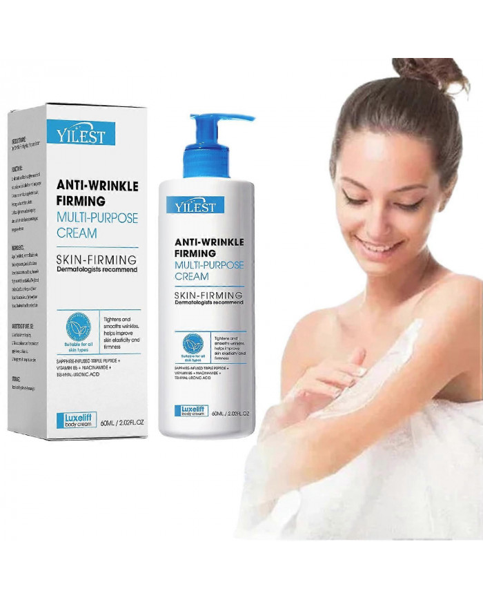 Crème multi-usages raffermissante anti-rides, crème rajeunissante raffermissante avancée, resserre et lisse les rides