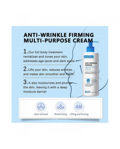 Crème multi-usages raffermissante anti-rides, crème rajeunissante raffermissante avancée, resserre et lisse les rides