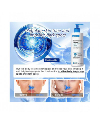 Crème multi-usages raffermissante anti-rides, crème rajeunissante raffermissante avancée, resserre et lisse les rides