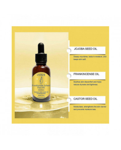 Résine d’encens infusé de graines noires biologiques, huiles de ricin et de jojoba pour le visage, hydratant [...]