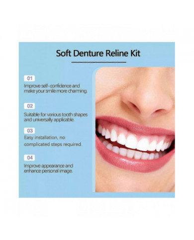 1-3x Kit de regarnissage en silicone de prothèse dentaire Perfect Fit Regarnissage de prothèse souple pour hommes [...]