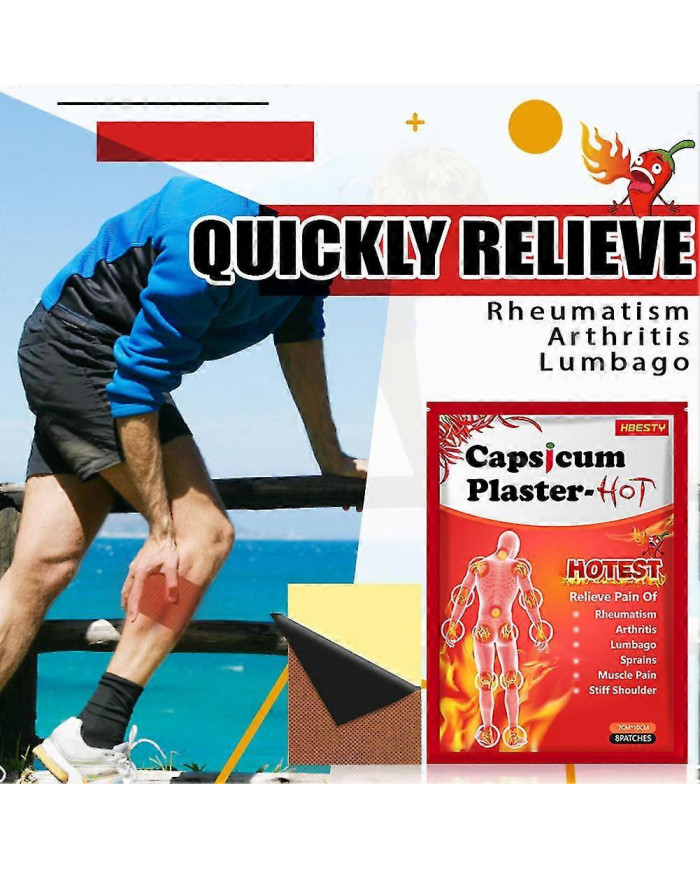 Capsicum Plaster Tiger Patchs chauds soulageant la douleur Soulagement des articulations musculaires 8/16/24/40x