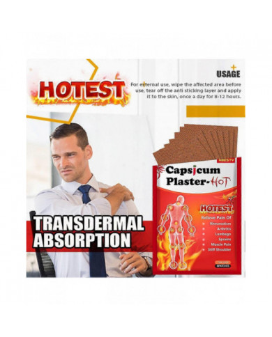 Capsicum Plaster Tiger Patchs chauds soulageant la douleur Soulagement des articulations musculaires 8/16/24/40x