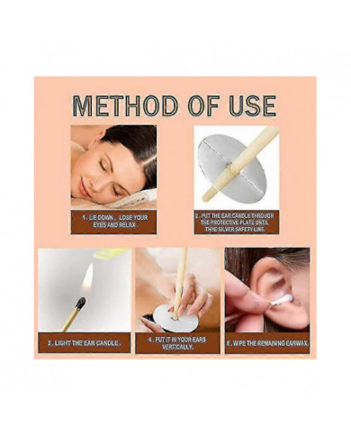 Kit d’élimination du cérumen fabriqué à la main de 40 pièces, fabriqué avec du papier enduit de cire d’abeille à 100 %