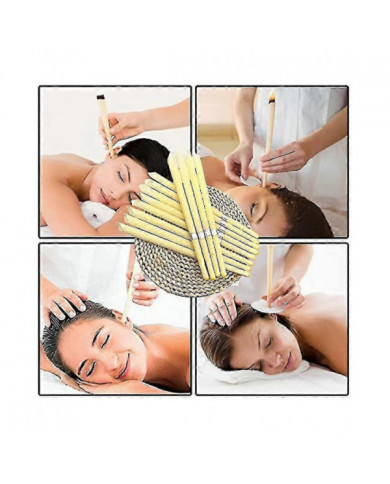 Kit d’élimination du cérumen fabriqué à la main de 40 pièces, fabriqué avec du papier enduit de cire d’abeille à 100 %