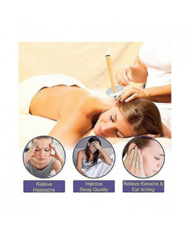 Kit d’élimination du cérumen fabriqué à la main de 40 pièces, fabriqué avec du papier enduit de cire d’abeille à 100 %