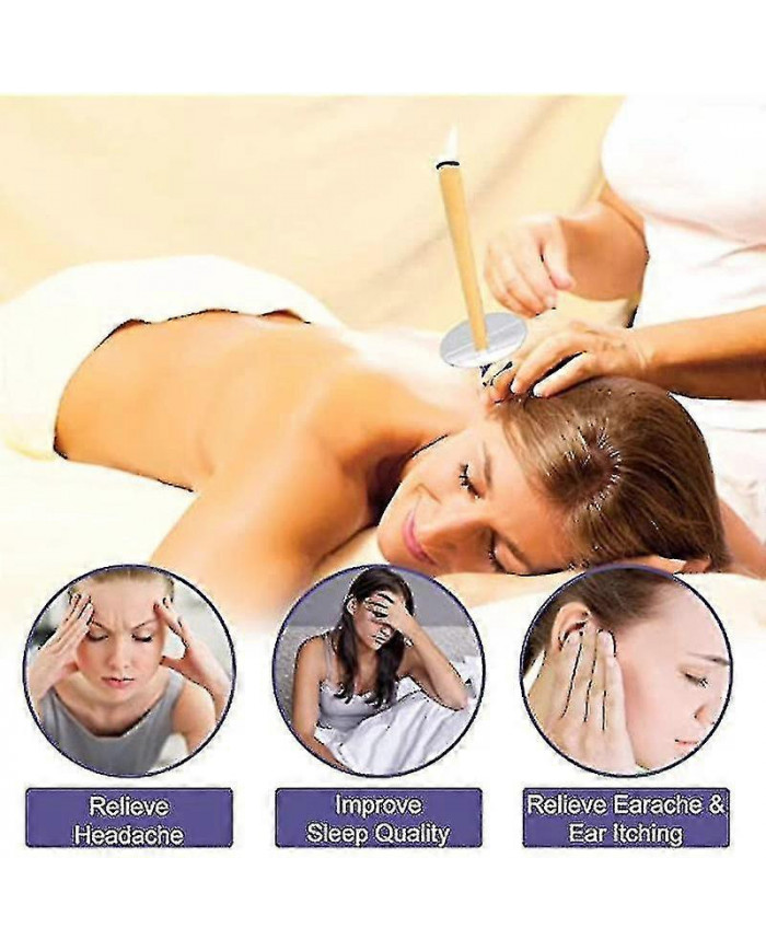 Kit d’élimination du cérumen fabriqué à la main de 40 pièces, fabriqué avec du papier enduit de cire d’abeille à 100 %