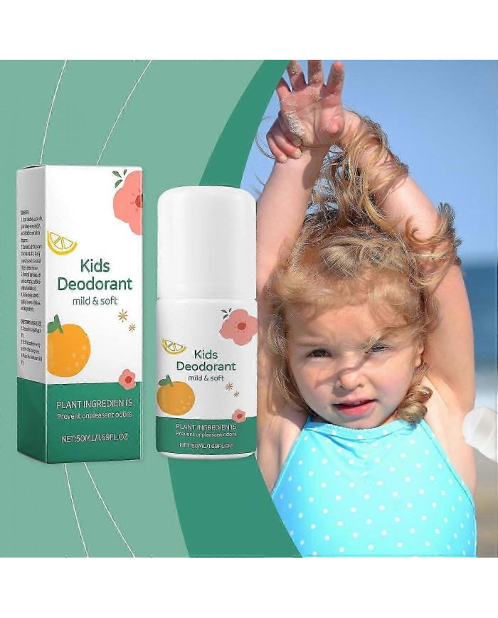 Natural Deodorant For Kids Teens, Aluminum Free,Hypoallergenic Deodorant, Roller Armpit Sweat Cleansing