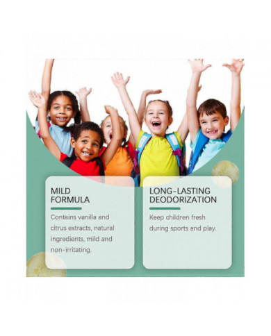 Natural Deodorant For Kids Teens, Aluminum Free,Hypoallergenic Deodorant, Roller Armpit Sweat Cleansing