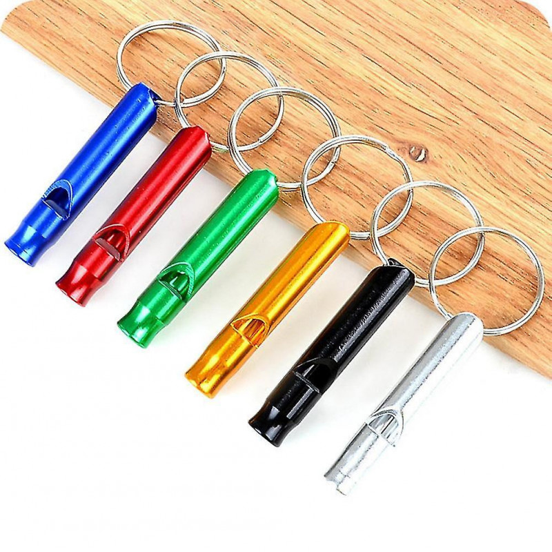 Pet Dog Training Whistle Portable Multifunctional Aluminum Alloy Whistle Pet Acessories With Ring (random Color)