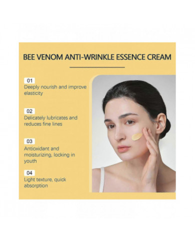 Crème anti-rides au venin d’abeille, Crème au venin d’abeille pour le visage, Crème hydratante hydratante anti- [...]