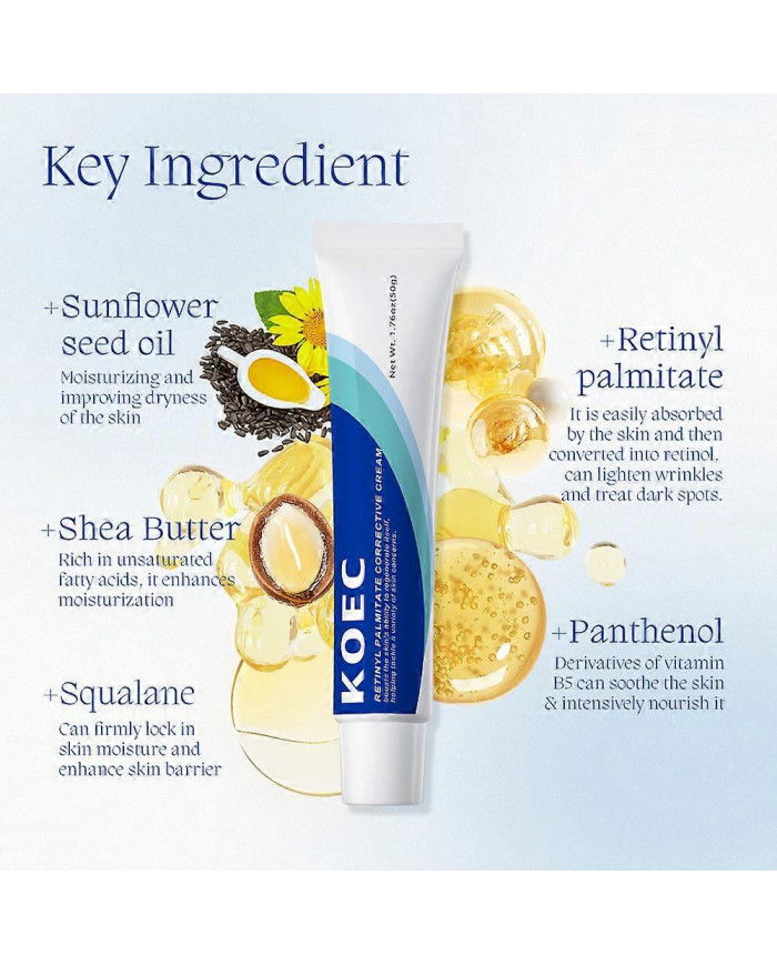 Rétinol Vitamine A Crème hydratante Anti-rides Corriger le teint de la peau Éclaircir la peau Réduire le [...]