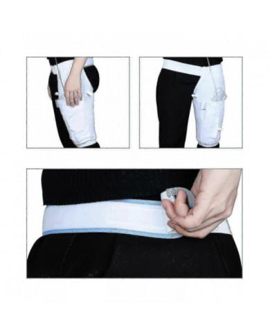 Porte-sac de jambe de cathéter, housse de support de sac de jambe d’urine avec ceinture de taille, manchon de sac [...]