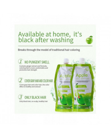 Crème De Coloration De Cheveux Naturels Teinture De Cheveux Noirs Colorants De Cheveux De Pomme Pour Femmes Hommes