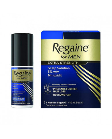 Regaine For Men Extra Strength Scalp Solution 5% p/v Minoxidil Prevent Hair Loss - 60ml